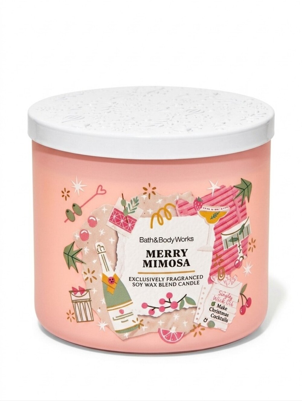 Bath & Body Works Merry Mimosa 3-wick Candle NWT